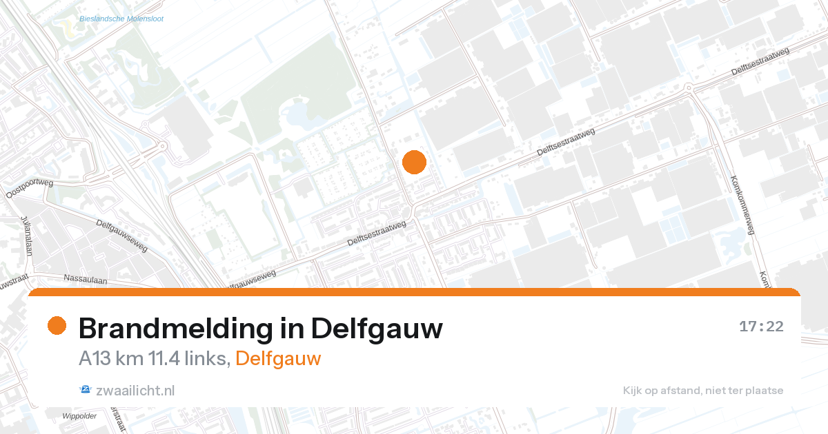 Brandmelding in Delfgauw — 26 feb 2026