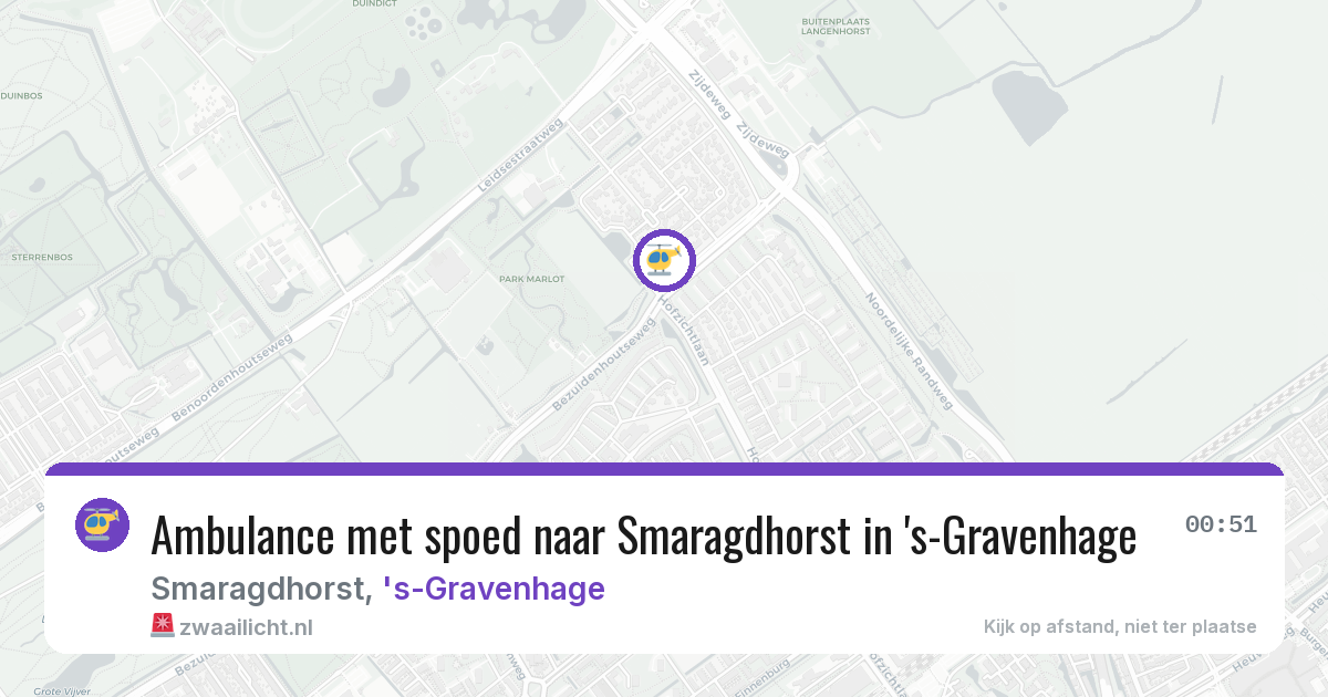 Ambulance met spoed naar Smaragdhorst in 's-Gravenhage — 16 jun 2026