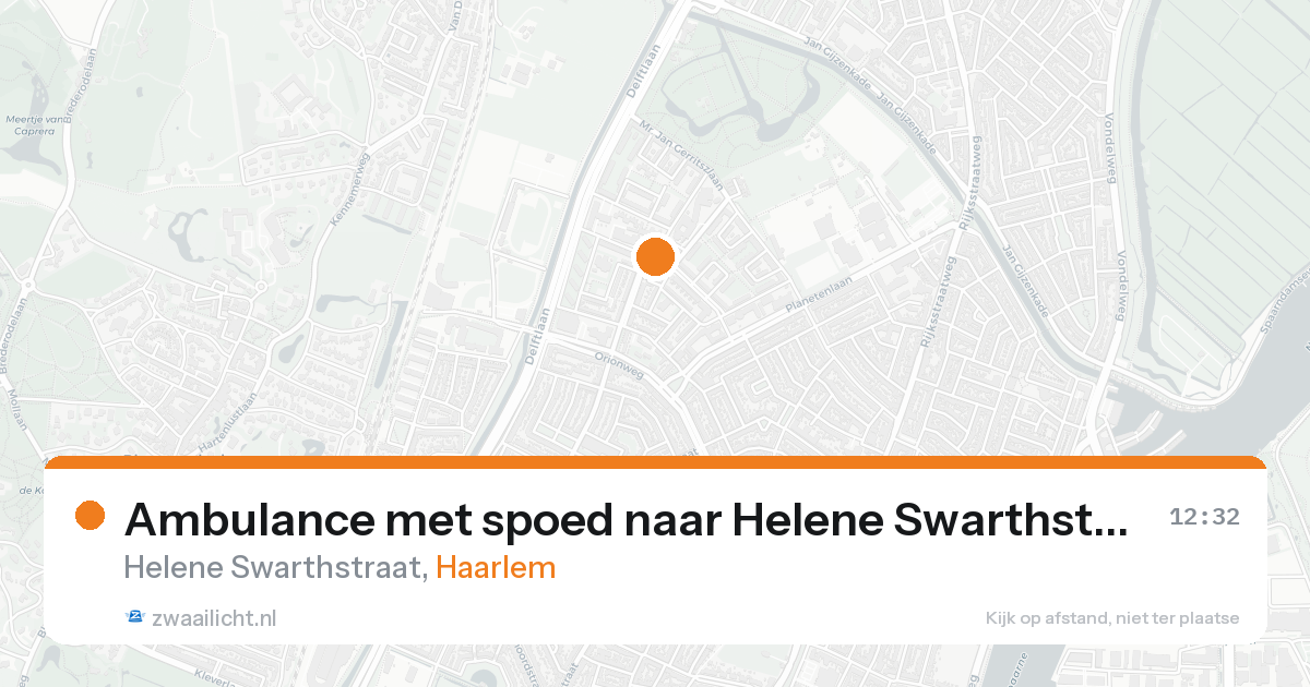 Ambulance met spoed naar Helene Swarthstraat in Haarlem — 15 aug 2026