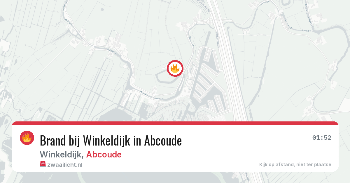 Brand bij Winkeldijk in Abcoude — 16 jun 2026