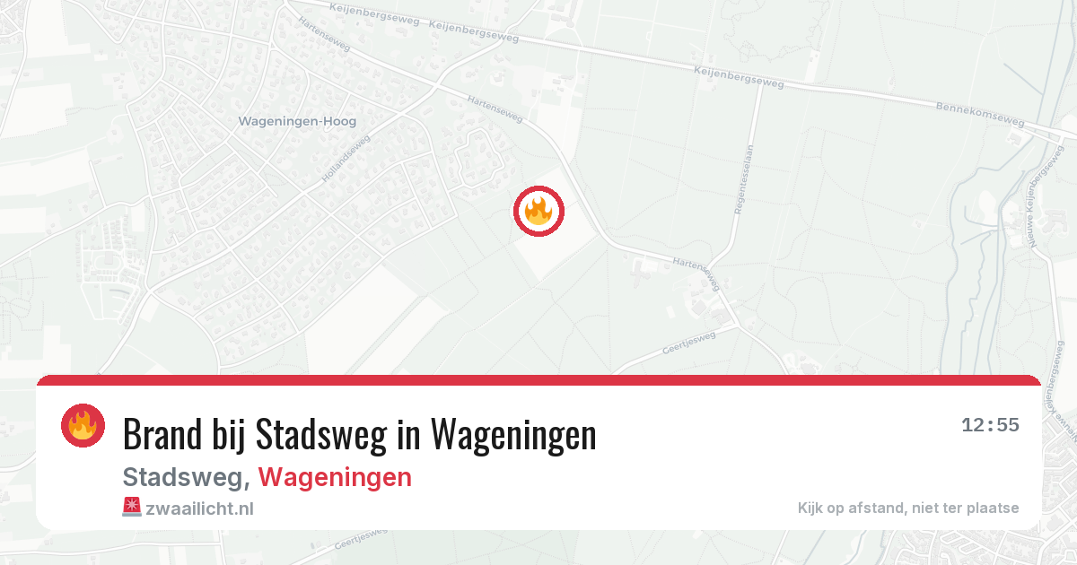 Brand bij Stadsweg in Wageningen — 28 jun 2026