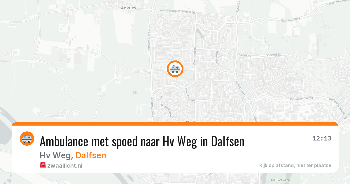 Ambulance met spoed naar Hv Weg in Dalfsen — 3 aug 2026