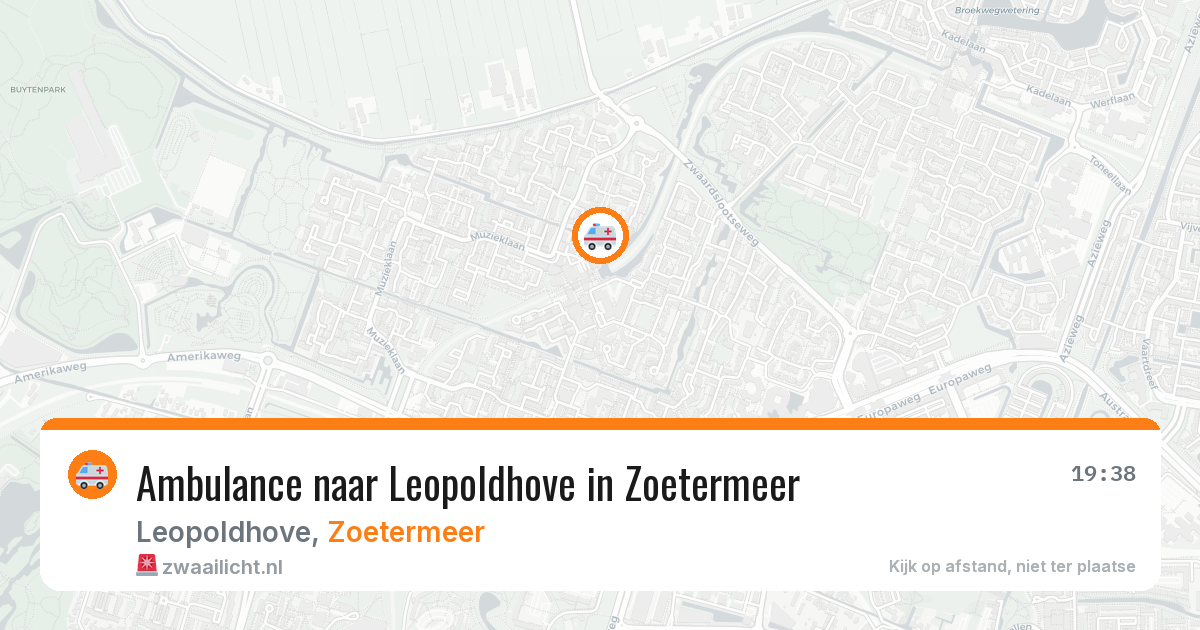 Ambulance naar Leopoldhove in Zoetermeer — 13 aug 2026