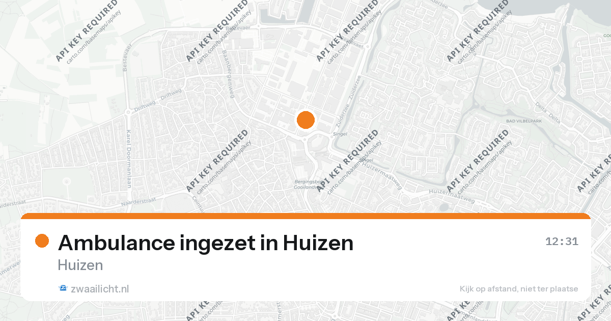 Ambulance ingezet in Huizen — 26 aug 2026
