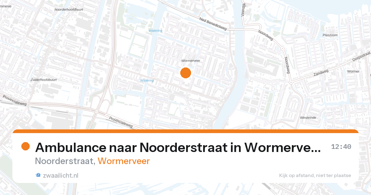 Ambulance naar Noorderstraat in Wormerveer — 11 jun 2026