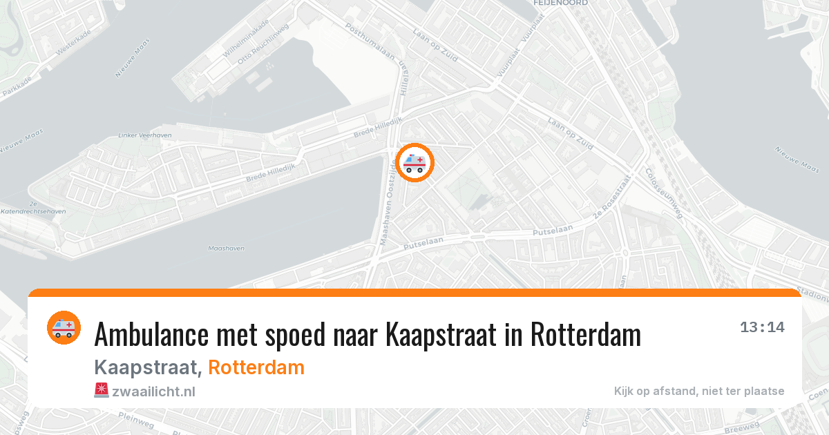 Ambulance met spoed naar Kaapstraat in Rotterdam — 21 apr 2026