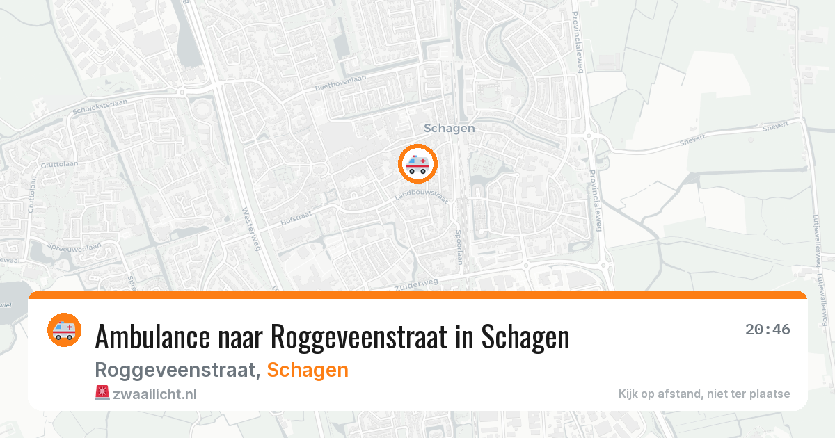 Ambulance naar Roggeveenstraat in Schagen — 13 aug 2026
