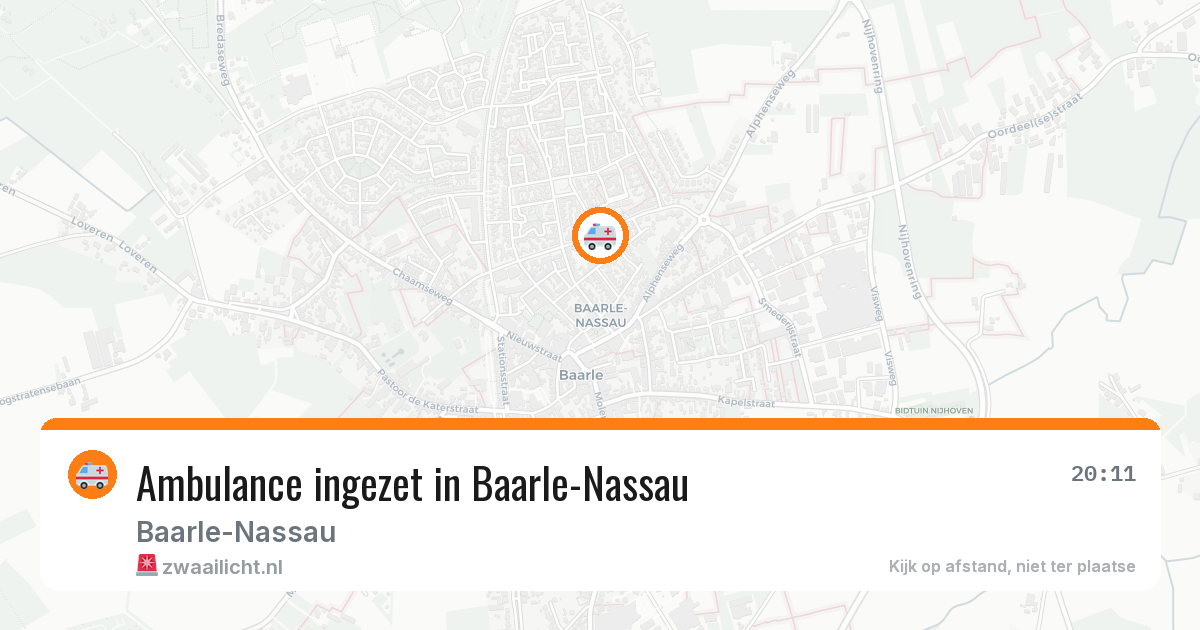 Ambulance ingezet in Baarle-Nassau — 3 apr 2026