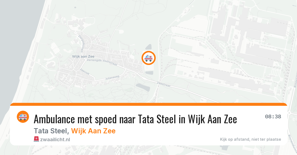 Ambulance met spoed naar Tata Steel in Wijk Aan Zee — 10 mei 2026