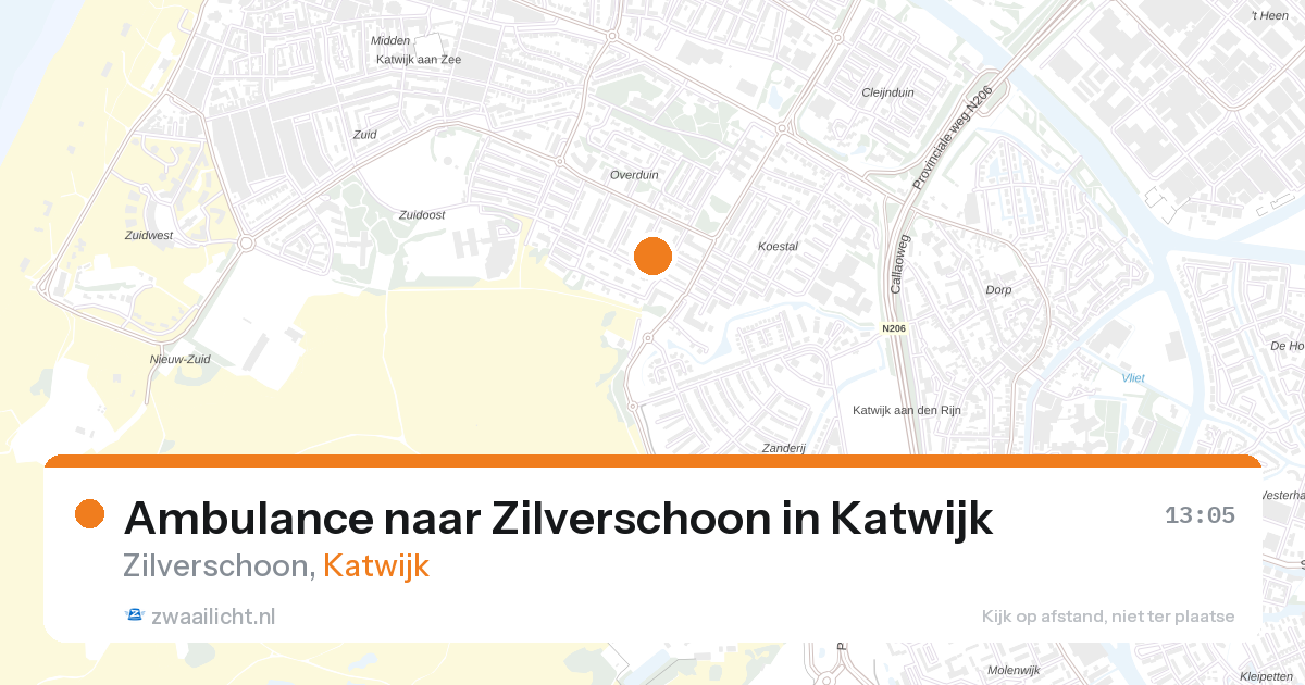 Ambulance naar Zilverschoon in Katwijk — 29 jun 2026