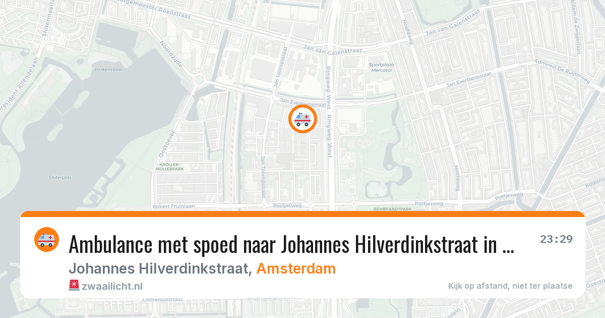 Ambulance met spoed naar Johannes Hilverdinkstraat in Amsterdam — 13 jun 2026