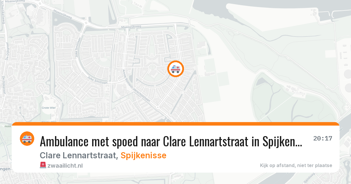 Ambulance met spoed naar Clare Lennartstraat in Spijkenisse — 30 jul 2026