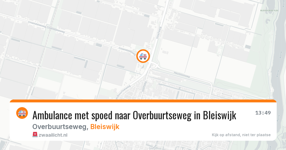Ambulance met spoed naar Overbuurtseweg in Bleiswijk — 23 mei 2026