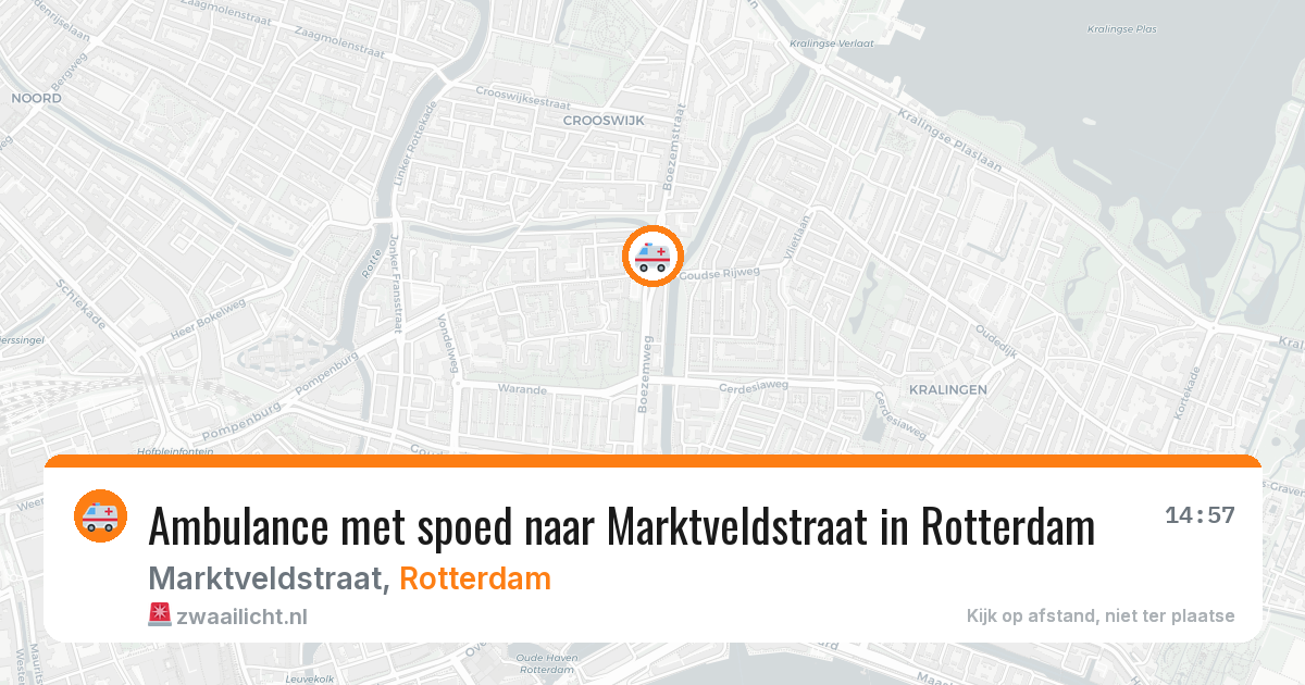 Ambulance met spoed naar Marktveldstraat in Rotterdam — 31 mei 2026