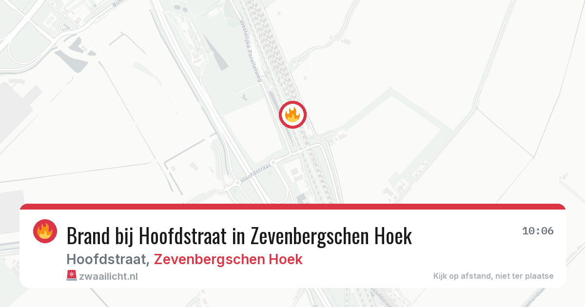 Brand bij Hoofdstraat in Zevenbergschen Hoek — 25 jun 2026