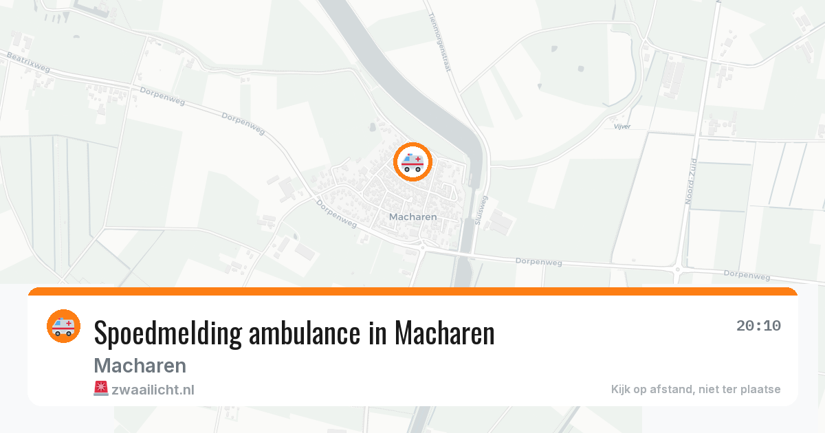 Spoedmelding ambulance in Macharen — 24 jan 2026