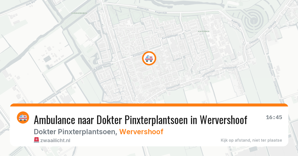 Ambulance naar Dokter Pinxterplantsoen in Wervershoof — 29 jul 2026