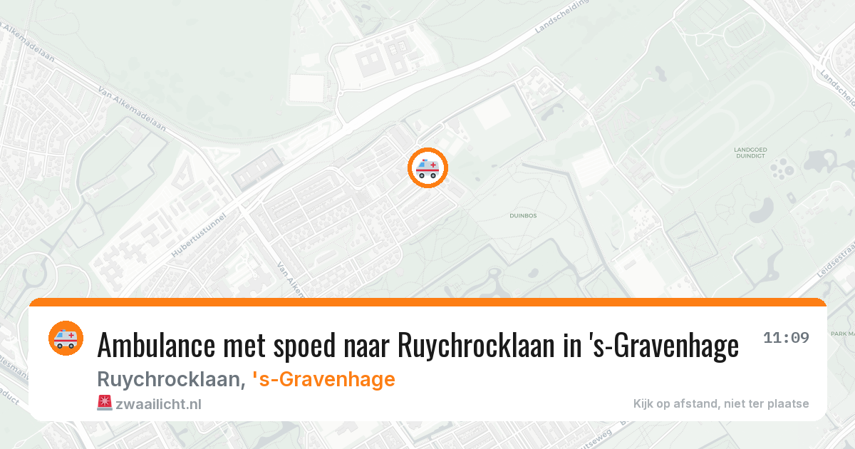 Ambulance met spoed naar Ruychrocklaan in 's-Gravenhage — 9 apr 2026