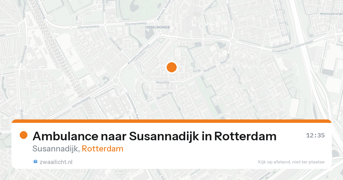 Ambulance naar Susannadijk in Rotterdam — 21 aug 2026