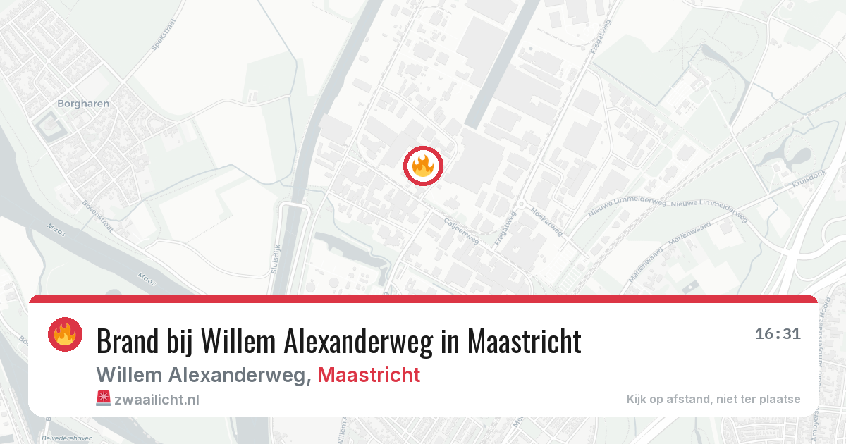 Brand bij Willem Alexanderweg in Maastricht — 23 mei 2026