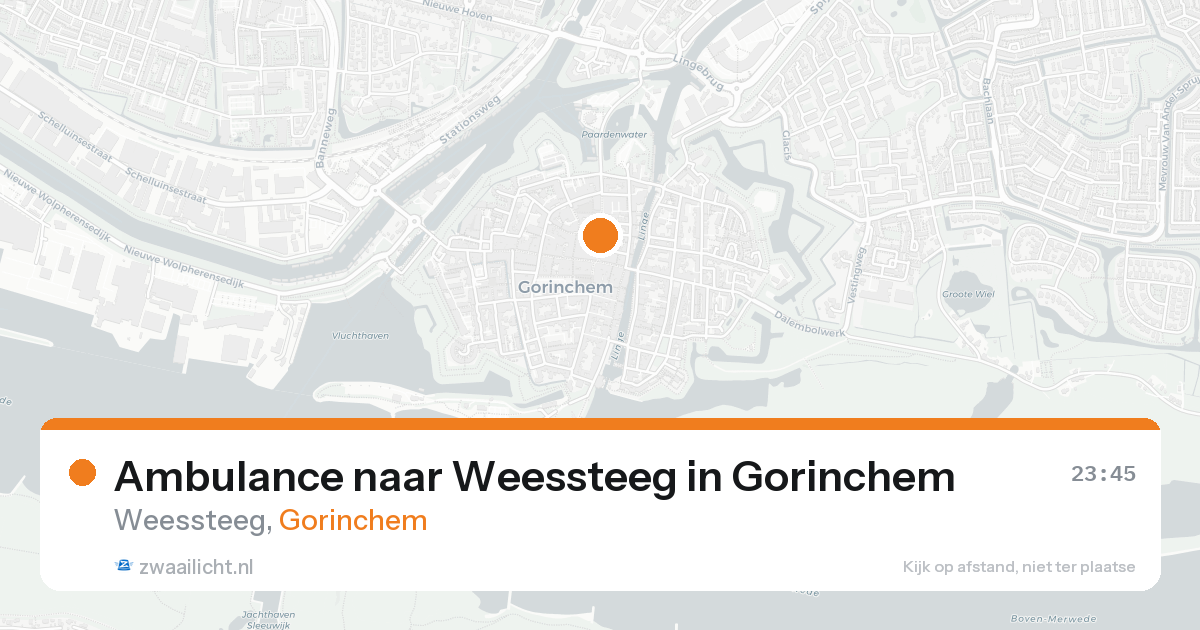 Ambulance naar Weessteeg in Gorinchem — 22 aug 2026