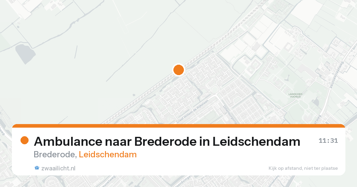 Ambulance naar Brederode in Leidschendam — 18 aug 2026