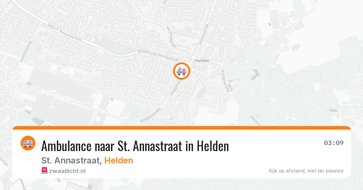 Ambulance naar St. Annastraat in Helden — 1 aug 2026