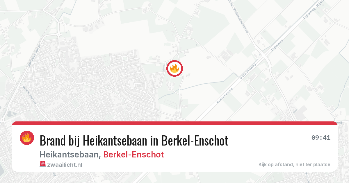 Brand bij Heikantsebaan in Berkel-Enschot — 31 jul 2026
