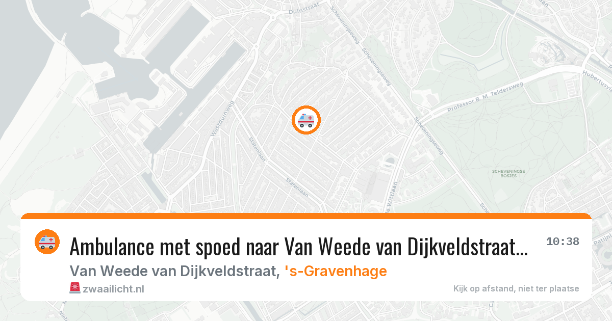 Ambulance met spoed naar Van Weede van Dijkveldstraat in 's-Gravenhage — 14 jun 2026