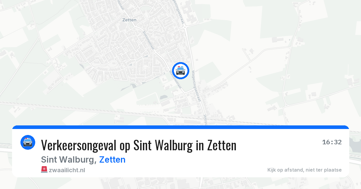 Verkeersongeval op Sint Walburg in Zetten — 24 apr 2026