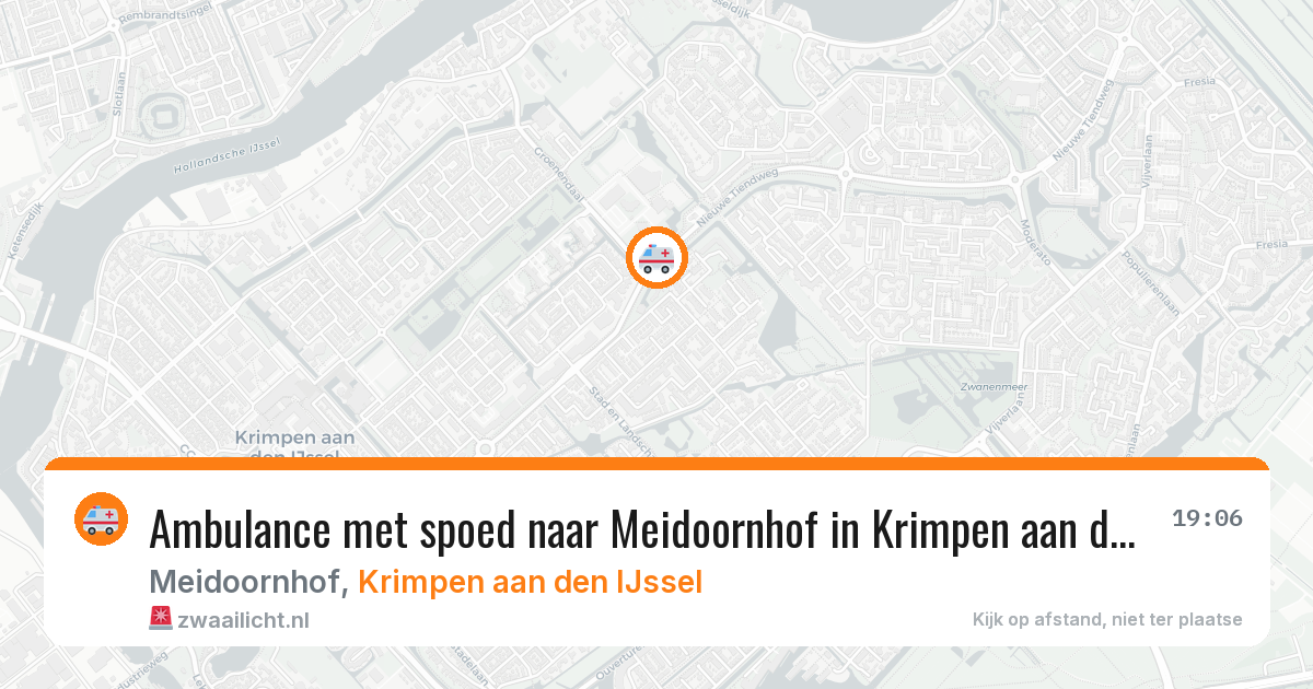 Ambulance met spoed naar Meidoornhof in Krimpen aan den IJssel — 30 mrt 2026