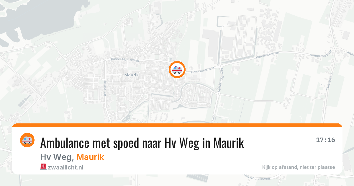 Ambulance met spoed naar Hv Weg in Maurik — 14 jun 2026