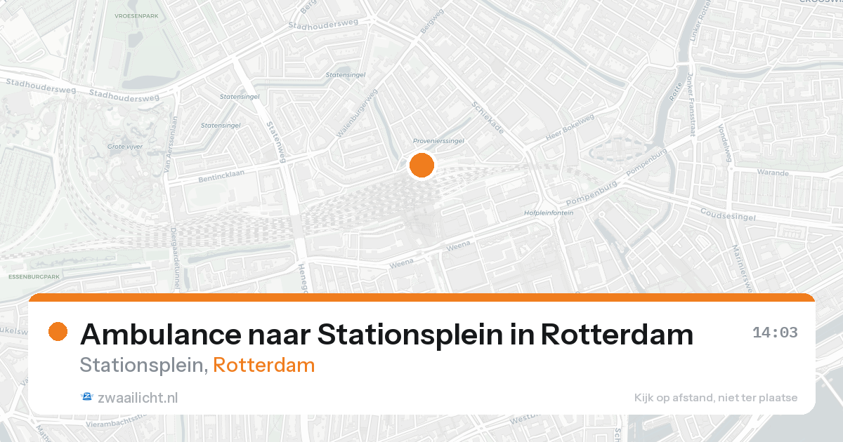 Ambulance naar Stationsplein in Rotterdam — 22 aug 2026