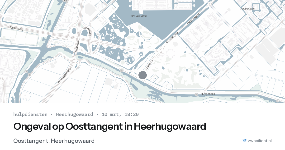 Ongeval op Oosttangent in Heerhugowaard — 10 mrt 2026