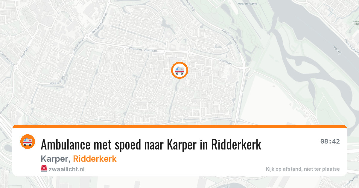 Ambulance met spoed naar Karper in Ridderkerk — 2 apr 2026