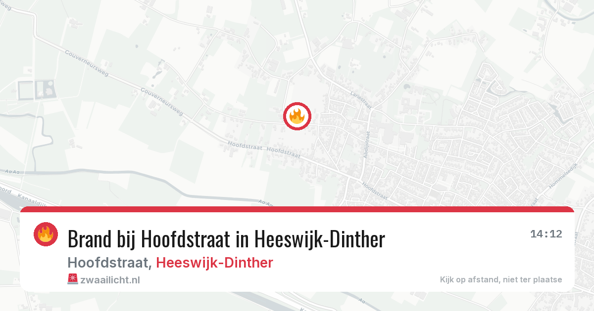 Brand bij Hoofdstraat in Heeswijk-Dinther — 26 jul 2026