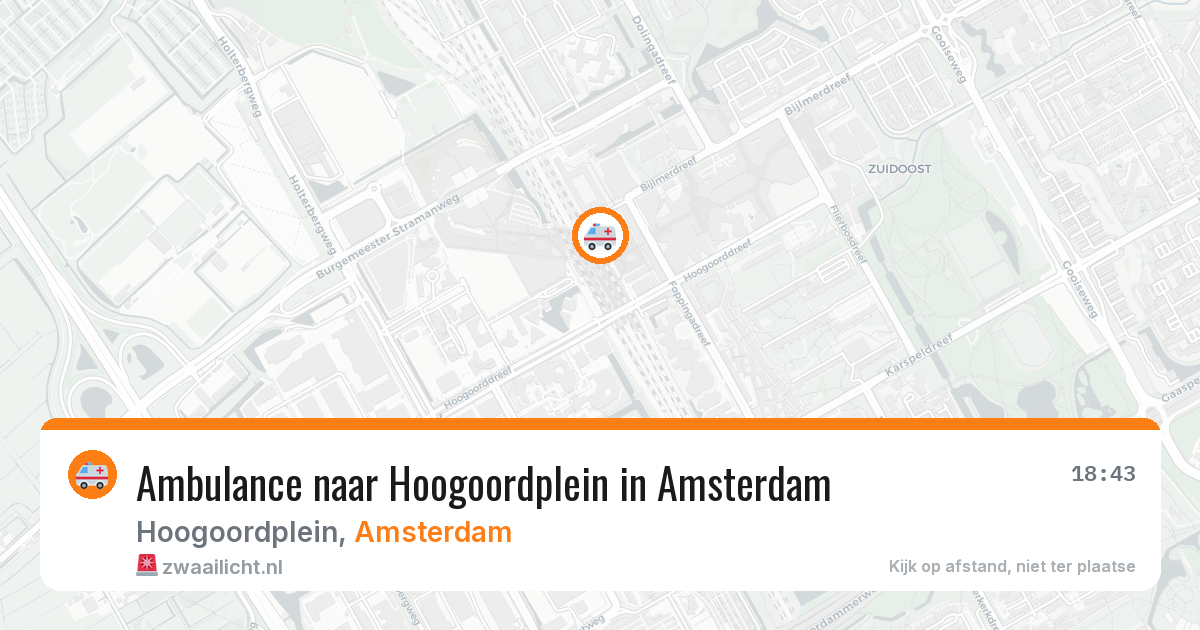 Ambulance naar Hoogoordplein in Amsterdam — 19 jul 2026
