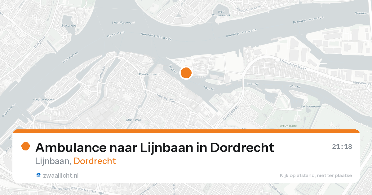 Ambulance naar Lijnbaan in Dordrecht — 17 aug 2026