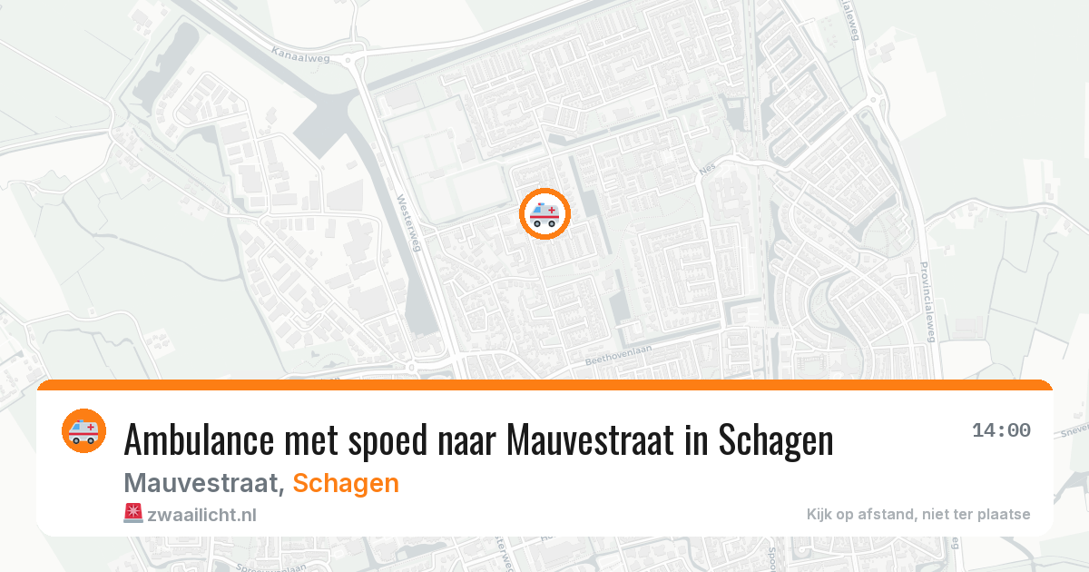 Ambulance met spoed naar Mauvestraat in Schagen — 24 mrt 2026
