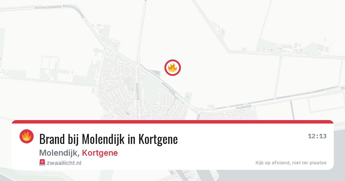 Brand bij Molendijk in Kortgene — 26 feb 2026