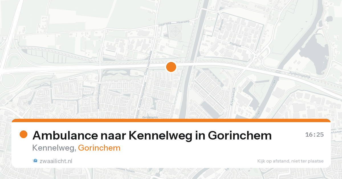 Ambulance naar Kennelweg in Gorinchem — 21 aug 2026