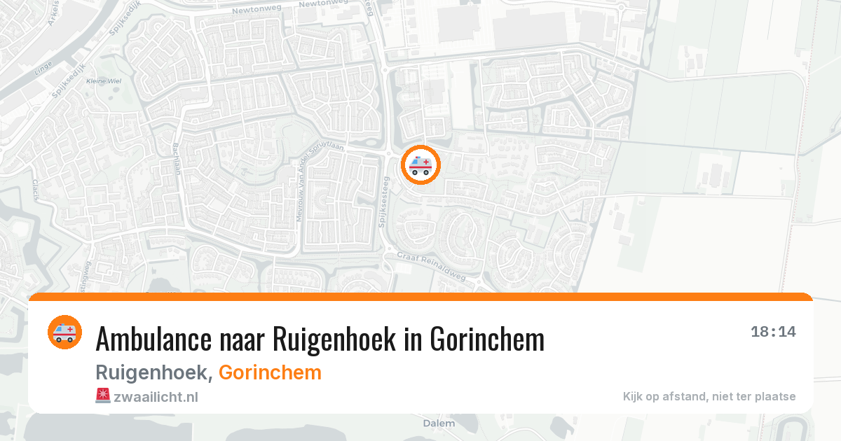 Ambulance naar Ruigenhoek in Gorinchem — 12 aug 2026