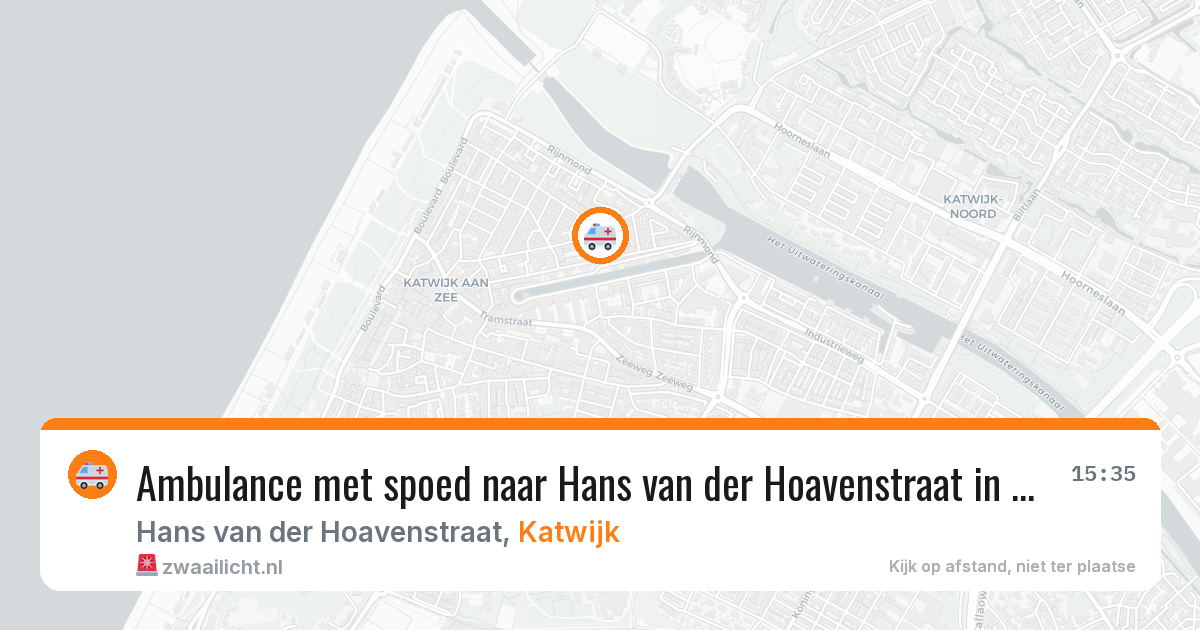 Ambulance met spoed naar Hans van der Hoavenstraat in Katwijk — 28 jun 2026