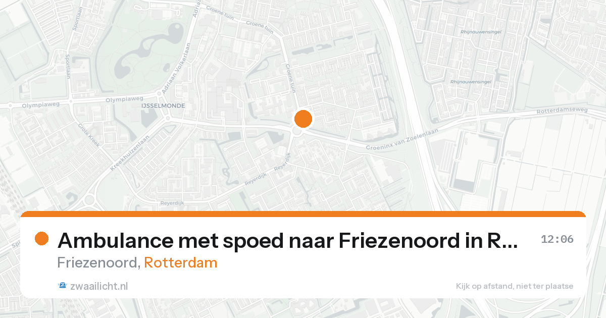Ambulance met spoed naar Friezenoord in Rotterdam — 31 jan 2026