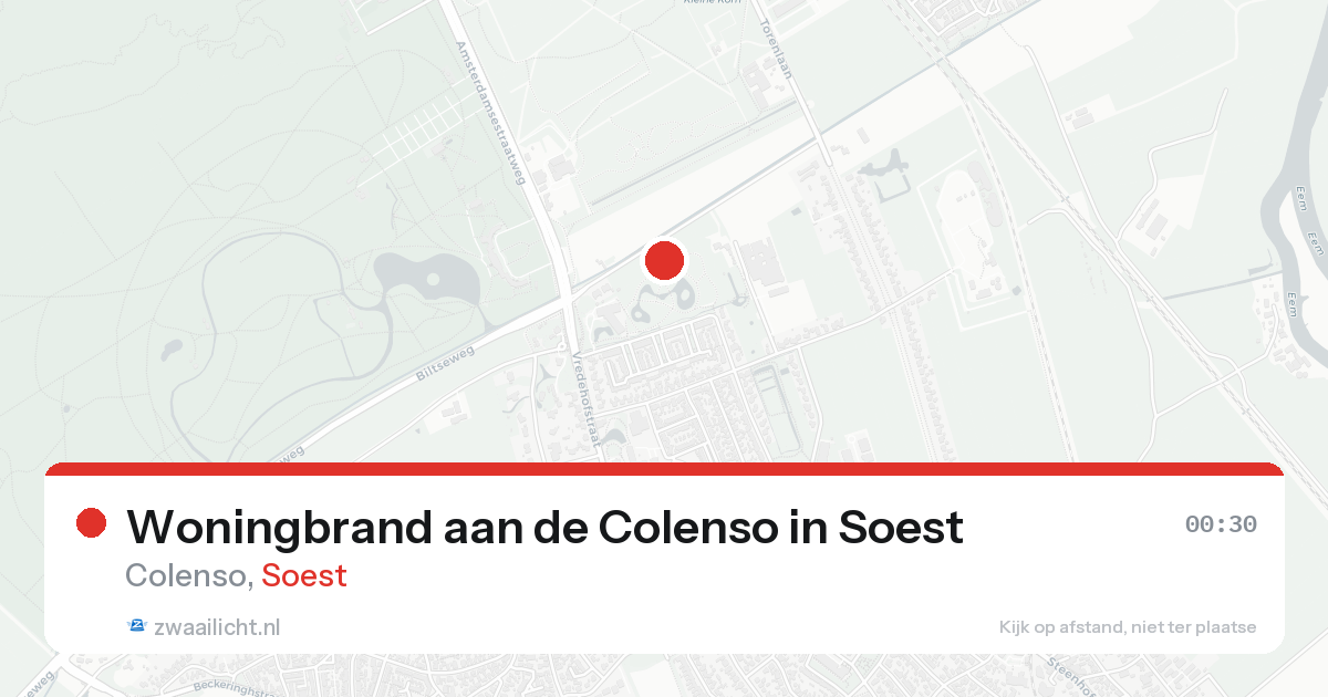 Woningbrand aan de Colenso in Soest — 17 aug 2026