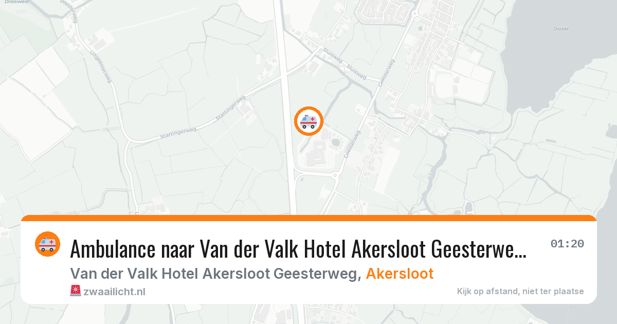 Ambulance naar Van der Valk Hotel Akersloot Geesterweg in Akersloot — 9 feb 2026