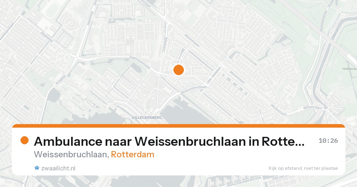 Ambulance naar Weissenbruchlaan in Rotterdam — 18 aug 2026