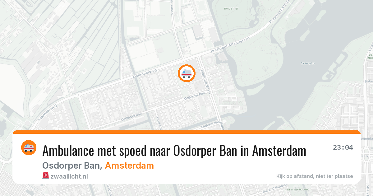 Ambulance met spoed naar Osdorper Ban in Amsterdam — 30 mrt 2026