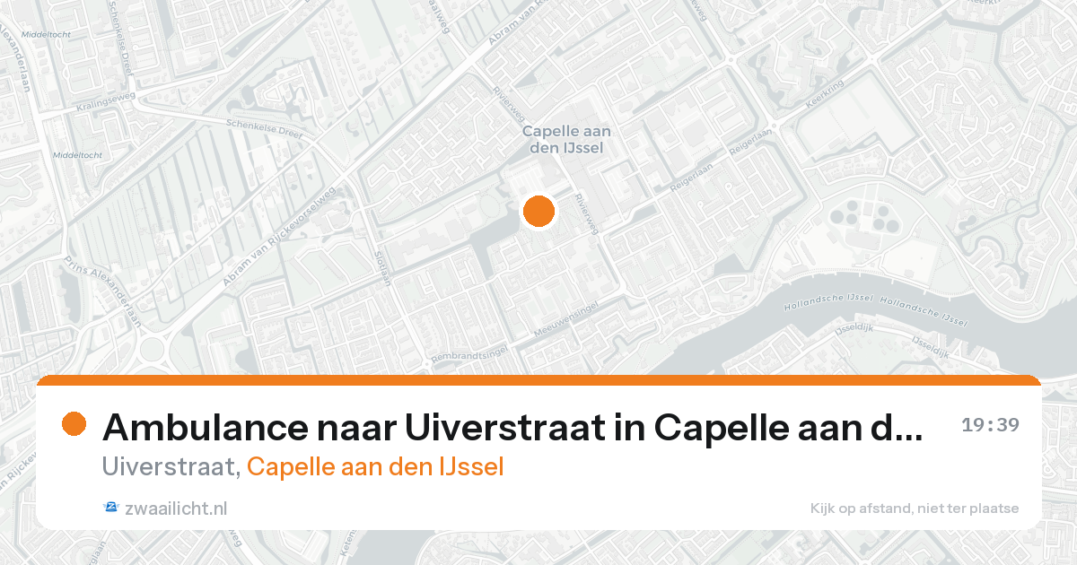 Ambulance naar Uiverstraat in Capelle aan den IJssel — 25 mei 2026