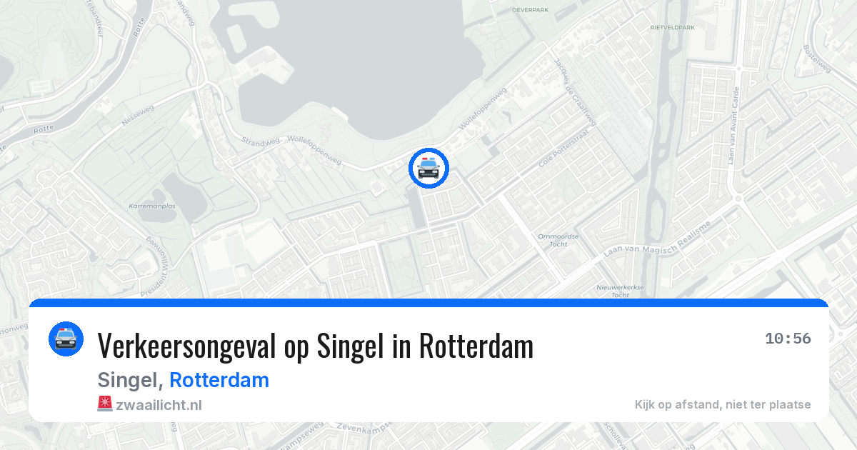 Verkeersongeval op Singel in Rotterdam — 19 jun 2026